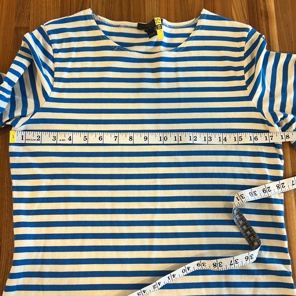 J. Crew Ruffle Sleeve Striped Top Size: Small - Picture 6 of 7